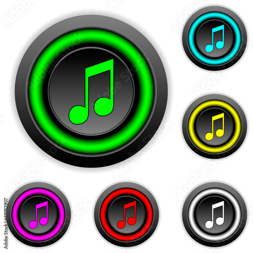 Music buttons set
