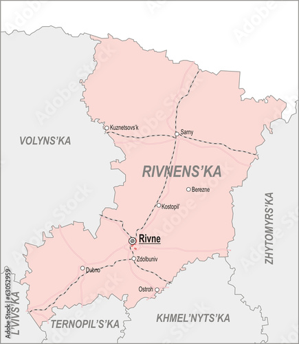 Map of Rivne Oblast