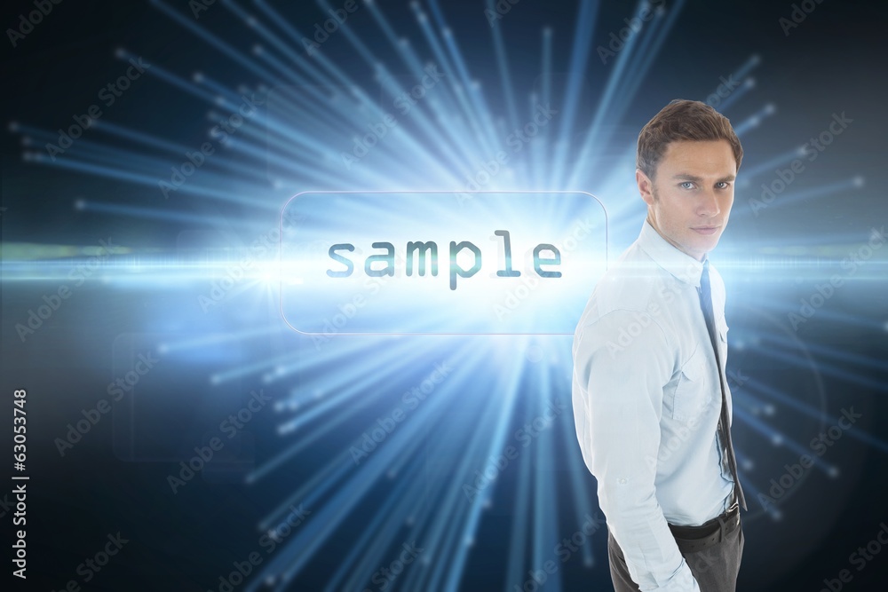 Sample against abstract technology background Sample against abstract technology background