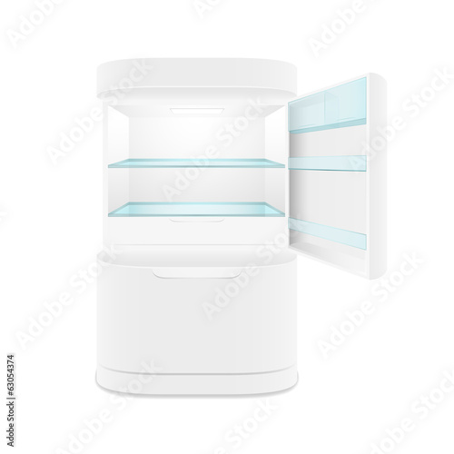 Modern two door white refrigerator