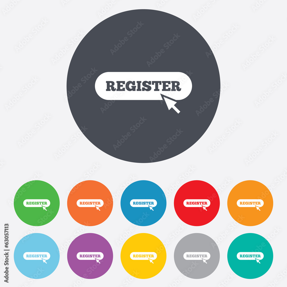 Register with cursor pointer icon. Membership. Register with cursor pointer icon. Membership.