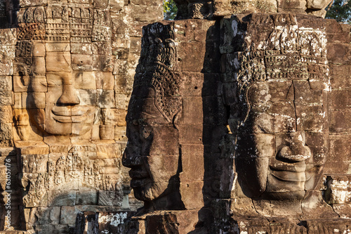 Faces of Bayon temple  Angkor  Cambodia