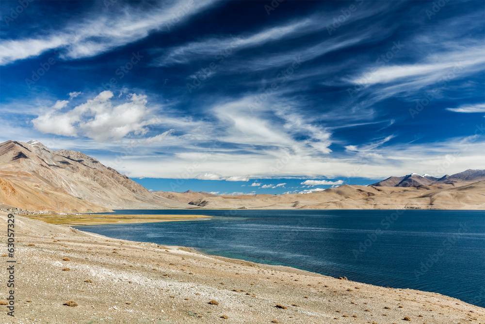 Tso Moriri lake in Himalayas, Ladakh, India Tso Moriri lake in Himalayas, Ladakh, India