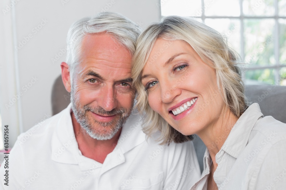Close-up of a happy mature couple at home Close-up of a happy mature couple at home