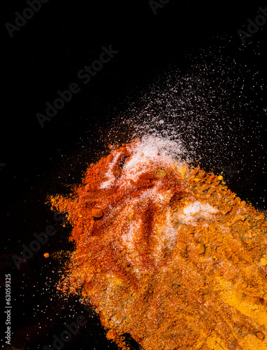 Mix powdered spices background