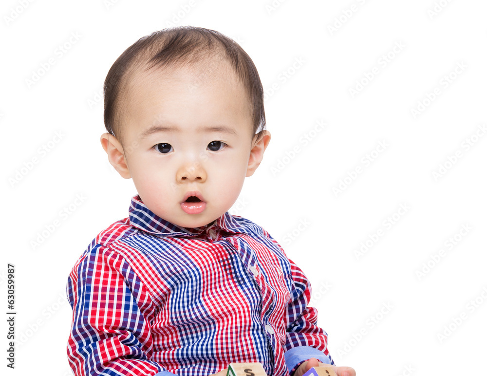 Asia baby boy portrait