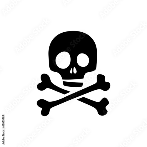 Skull icon isolated.