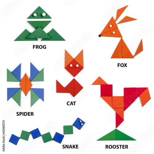 the animals set of geometric figures