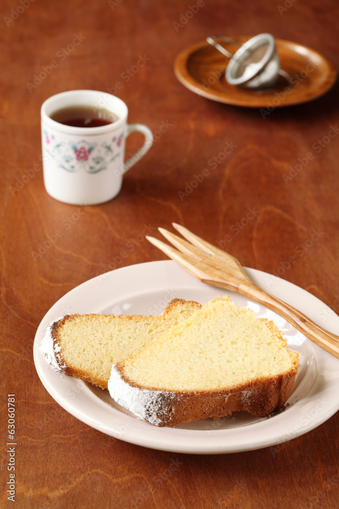 Two pieces of brazilian corn cake