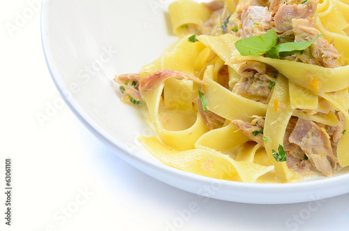 pappardelle with a rabbit and cream