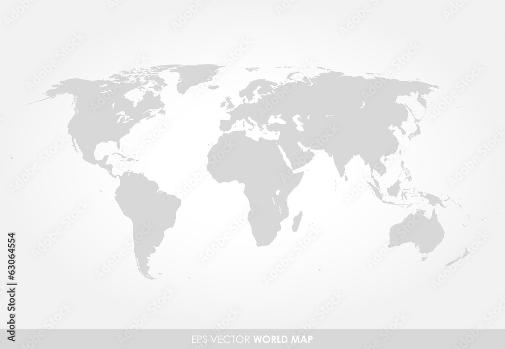 Light gray detailed world map