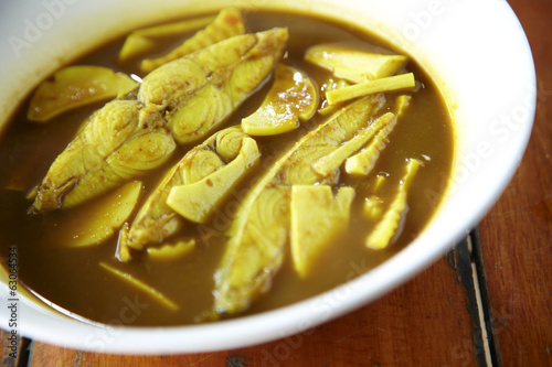 spicy fish curry in thailand