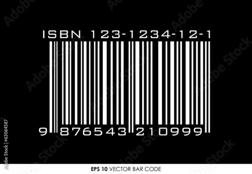 ISBN barcode for books photo