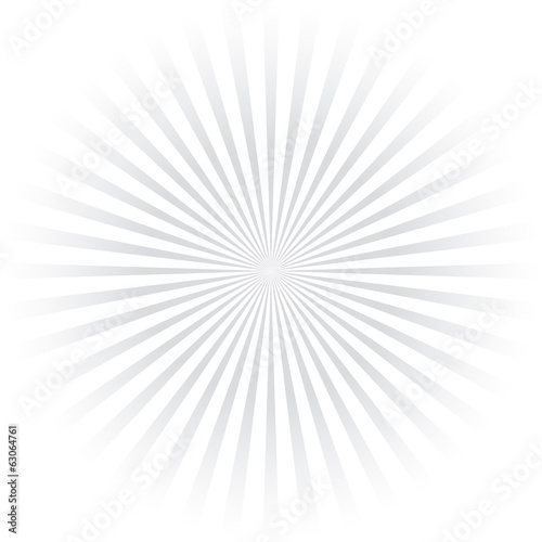 White and gray ray sunburst style abstract background