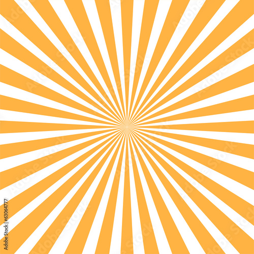 Colorful yellow ray sunburst style abstract background