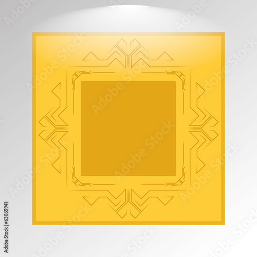 Stylish Golden Framework Isolated On Background