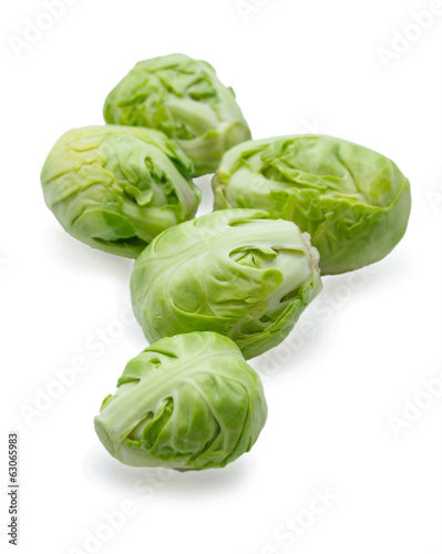 Five brussels sprouts
