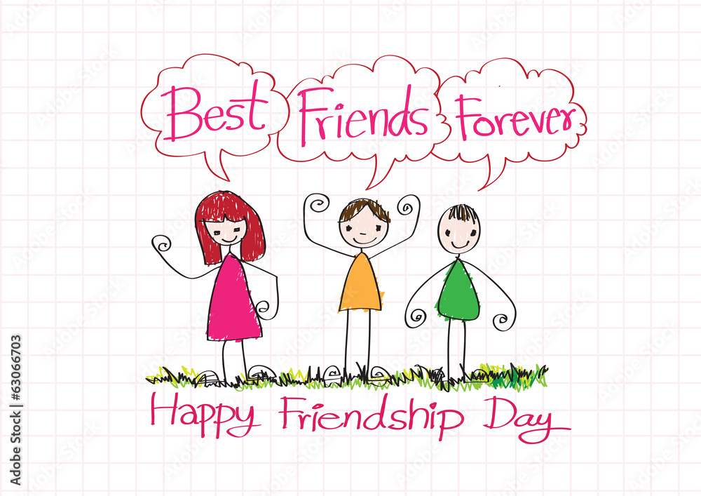 Happy Friendship Day and Best Friends Forever idea design Happy Friendship Day and Best Friends Forever idea design