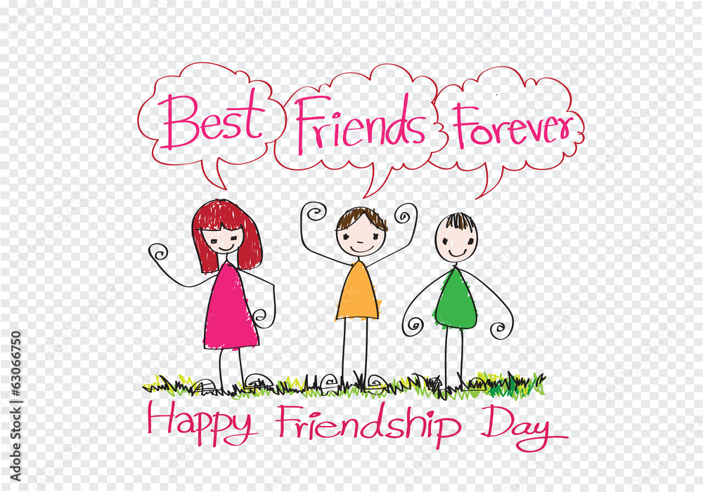 Happy Friendship Day and Best Friends Forever idea design Happy Friendship Day and Best Friends Forever idea design