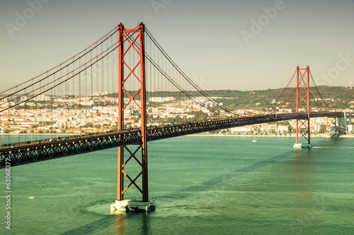 Fototapeta Naklejka Na Ścianę i Meble -  25th April Bridge, Lisbon, Portugal
