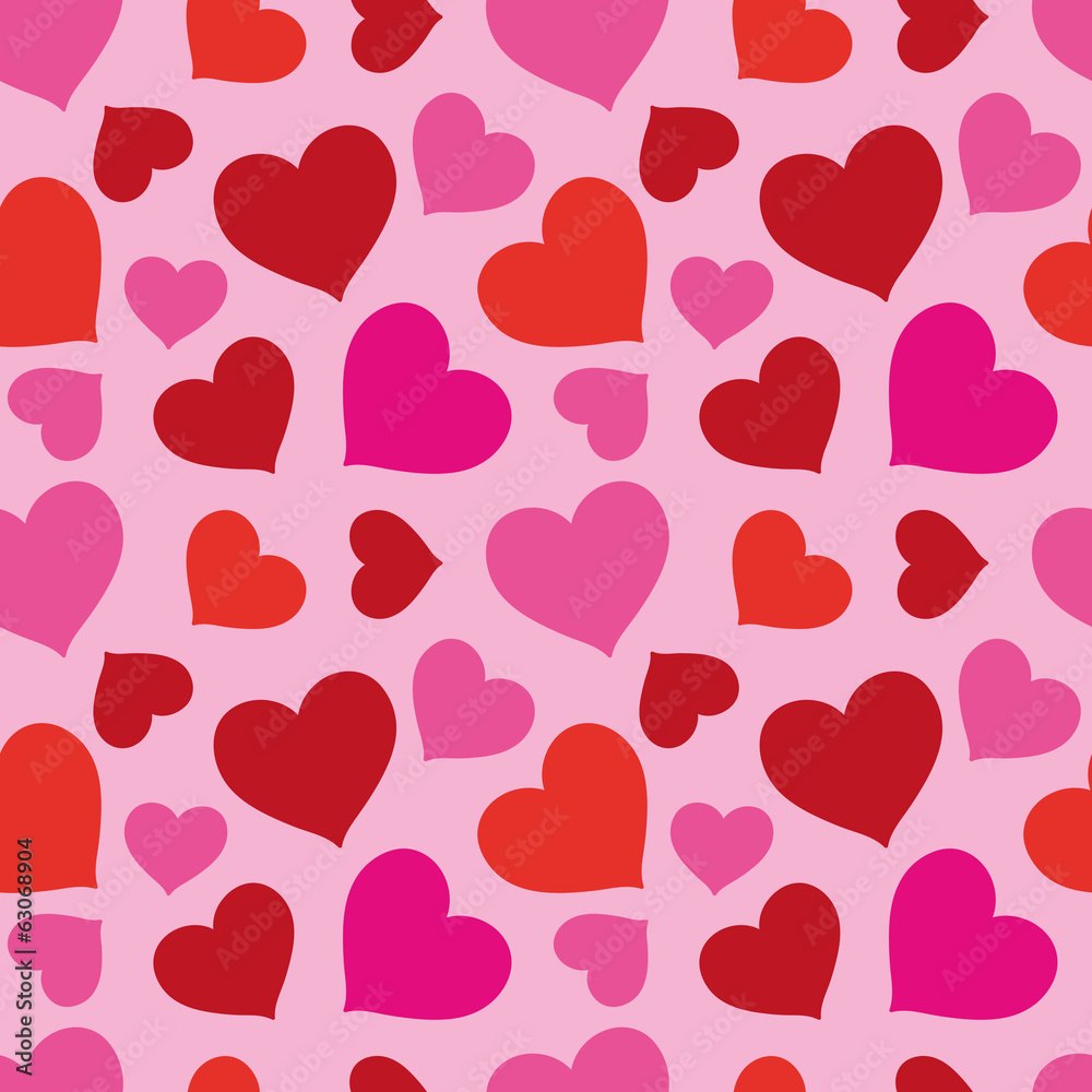 Pattern Of Hearts Seamless Texture