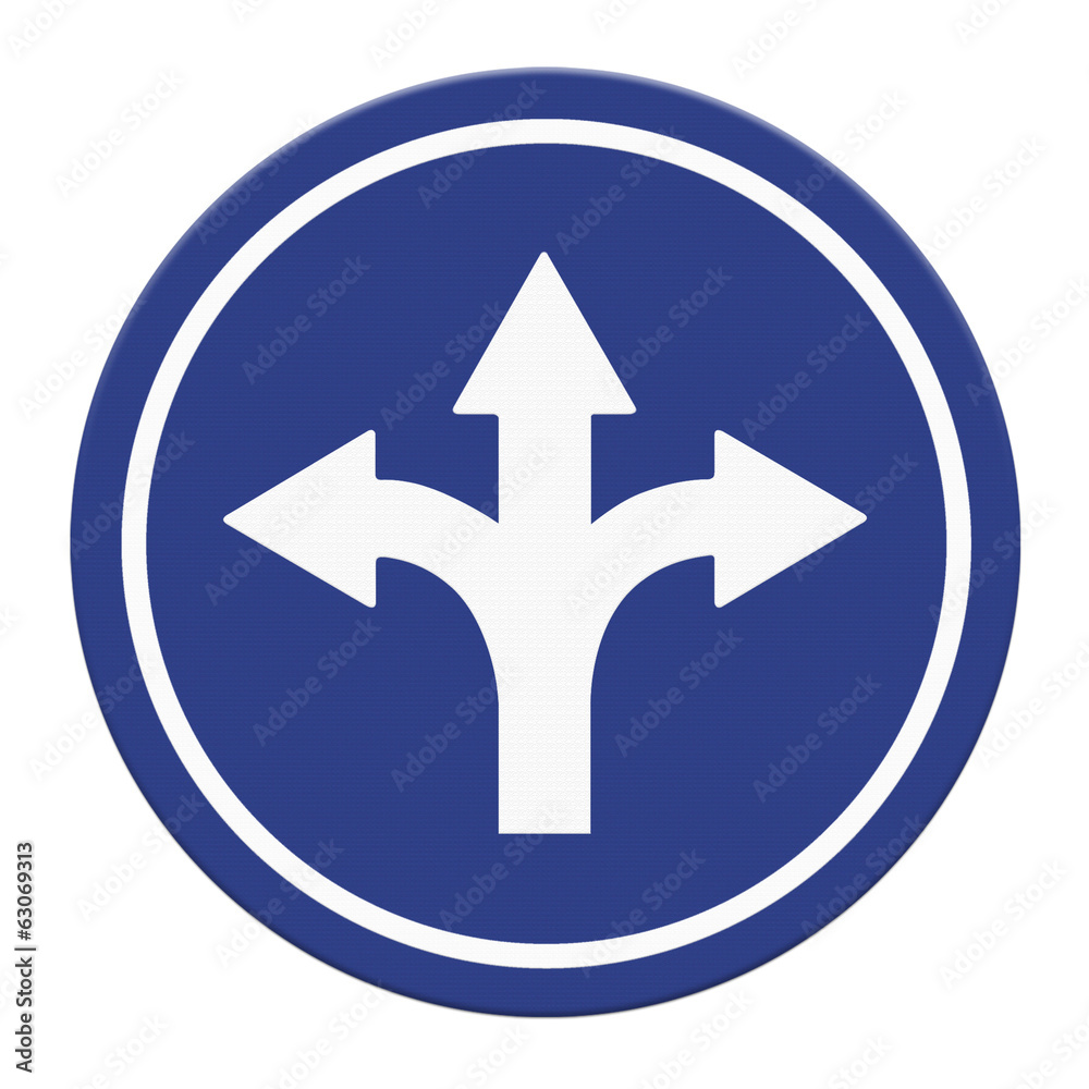 Fork in the road sign Fork in the road sign