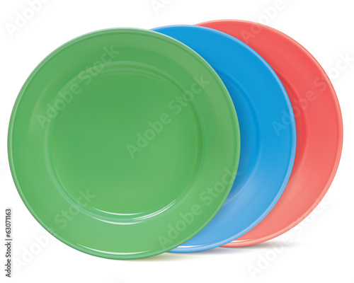 Plates, isolated. Vector illustration