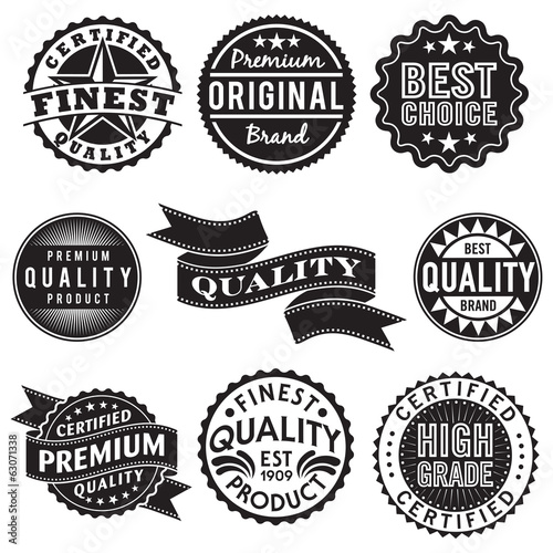 Set of Vintage Retro Labels