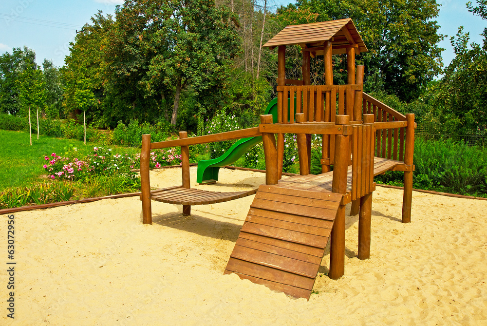 Playground with sand