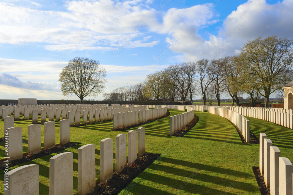 Fototapeta premium Cemetery great world war one flanders Belgium