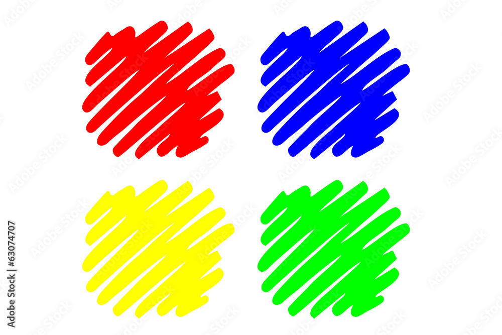 Farben - rot grün blau gelb Stock Illustration | Adobe Stock