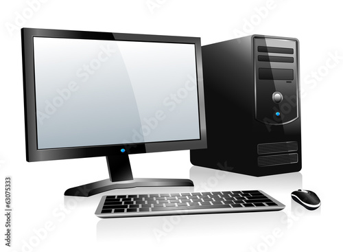 3D Computer with Monitor Keyboard and Mouse