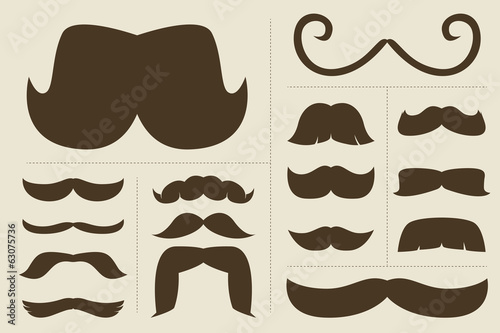 Obraz na płótnie Mustache Collection 2 w salonie