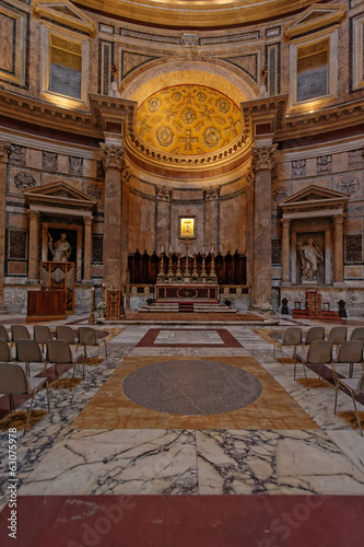 View of the Pantheon church Rome Italy