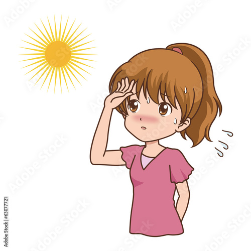 女の子/暑い