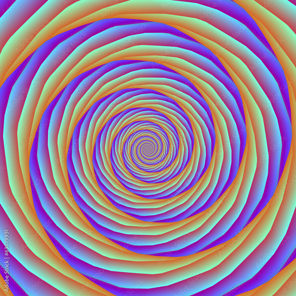Coiled Cables in Orange Blue and Pink