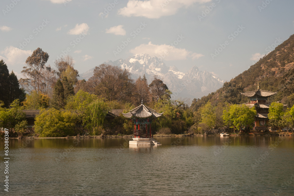 Black Dragon Pool in Lijiang,Yunnan in Southwestern of China.