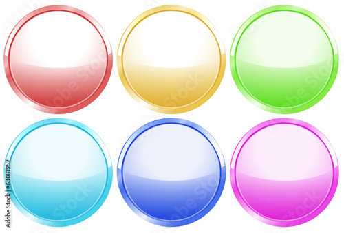 Colorful round web buttons