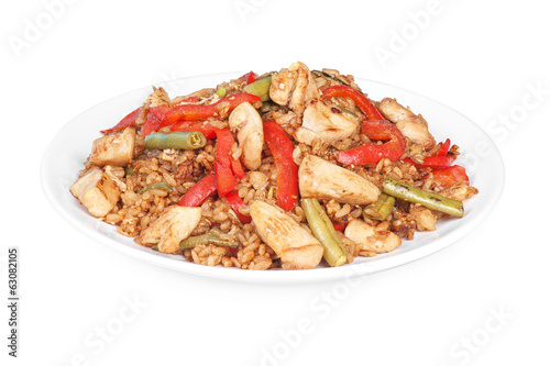 Rice chicken vegetable