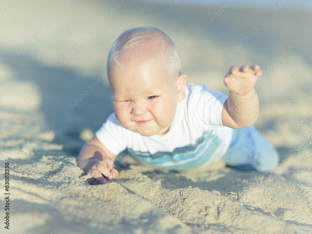 Baby on the beach Baby on the beach