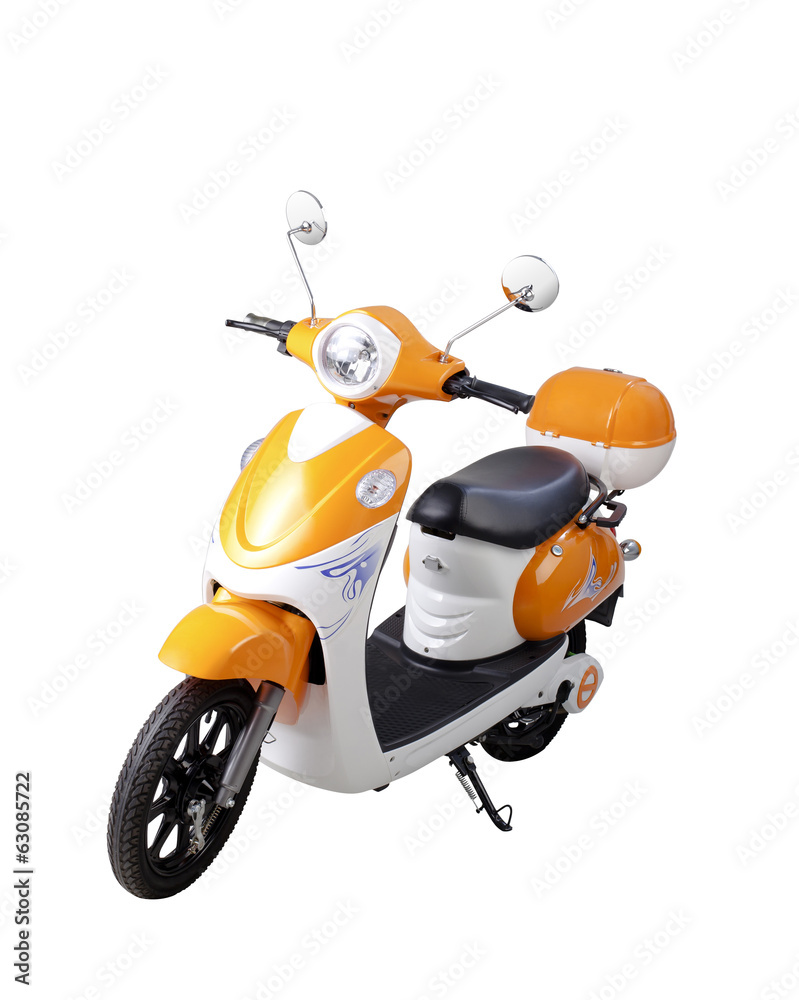 Electric motor bike isolated on white Electric motor bike isolated on white
