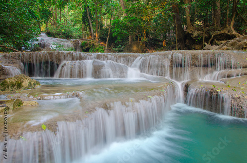 Waterfall in Deep forest at Erawan waterfall National Park, © CasanoWa Stutio