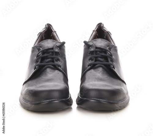 Sport winter black boots. © indigolotos
