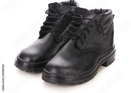 Black man's boots.