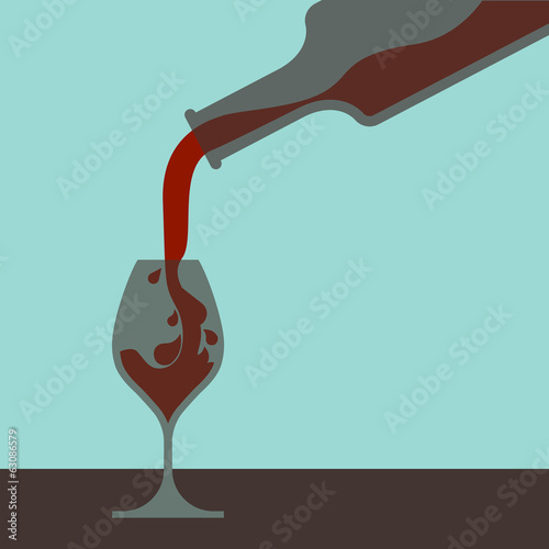 Filling a Glass of Wine photo
