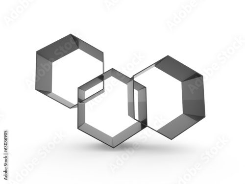 Black hexagonal cells icon