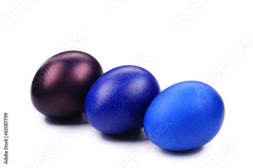 Colorful Easter eggs close up.