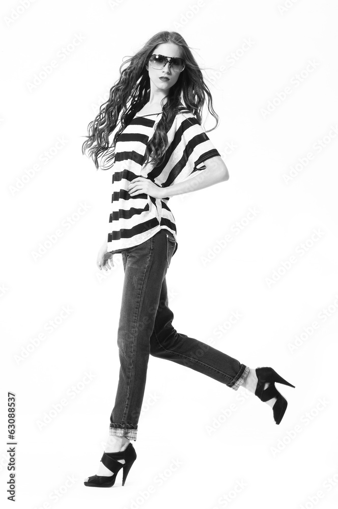 Fototapeta premium The beautiful woman. A studio photo