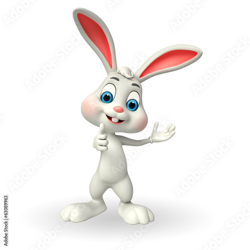 Illustration of cute easter bunny