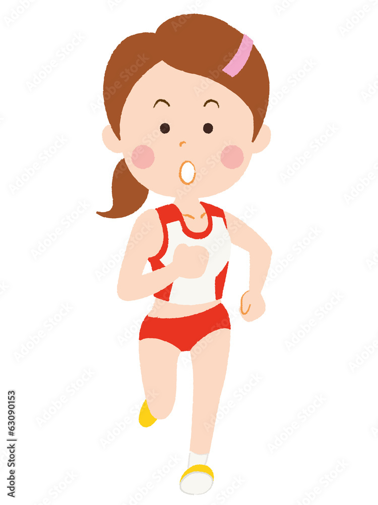 陸上競技 マラソン 女性 Stock イラスト Adobe Stock